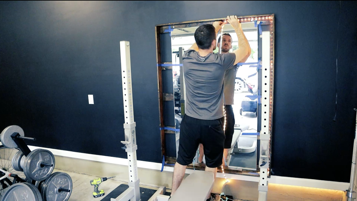 install led light strip in home gym for mirror.PNG