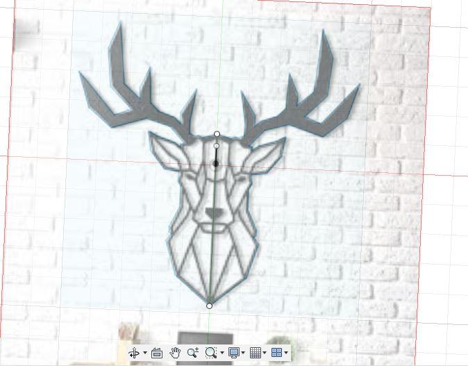 reindeer design outline sketch with the canvas.JPG