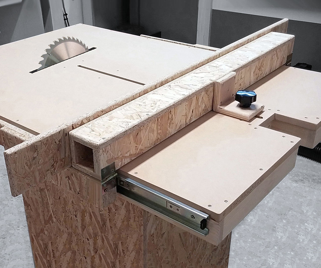 Homemade Table Saw Fence Mechanism