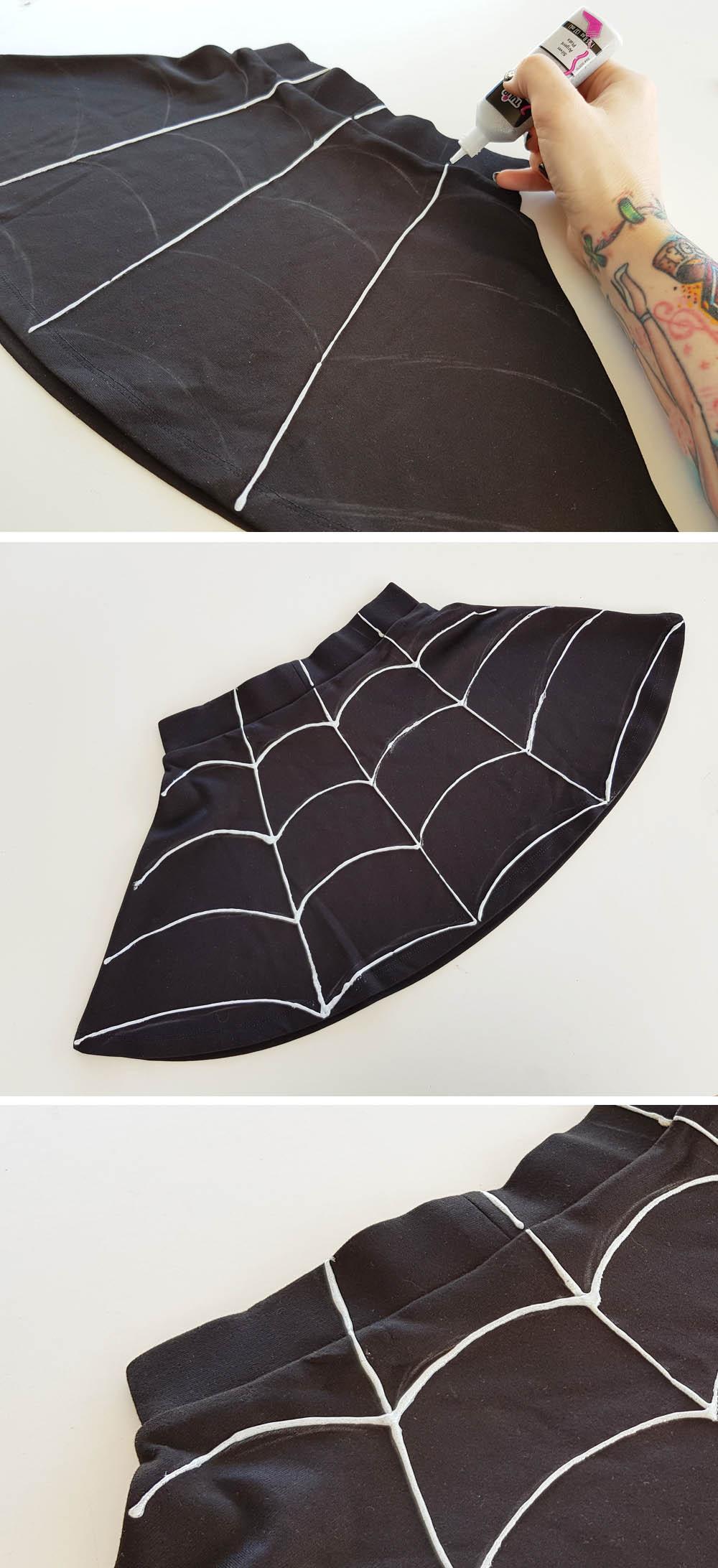 vampirina no sew fancy dress up halloween disney diy costume spiderweb vampire tutorial mom crafts 4.jpg