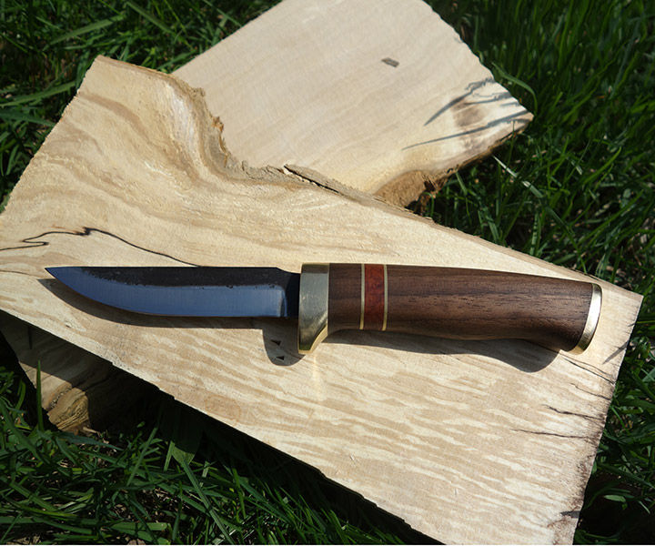 Knife Making With Wood and Brass Handle