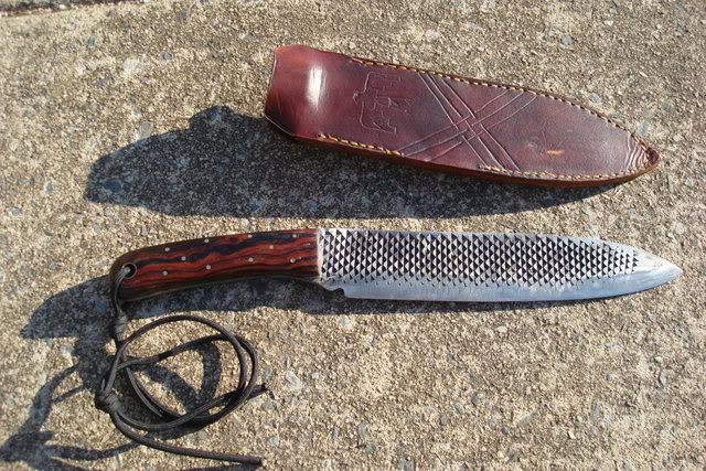 Large Camp Knife Made From Rasp