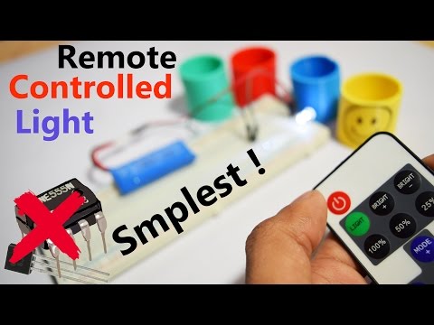 DIY World's Simplest Remote Controlled LED Light Switch Circuit Without Any IC's ! Cool Diy Projects