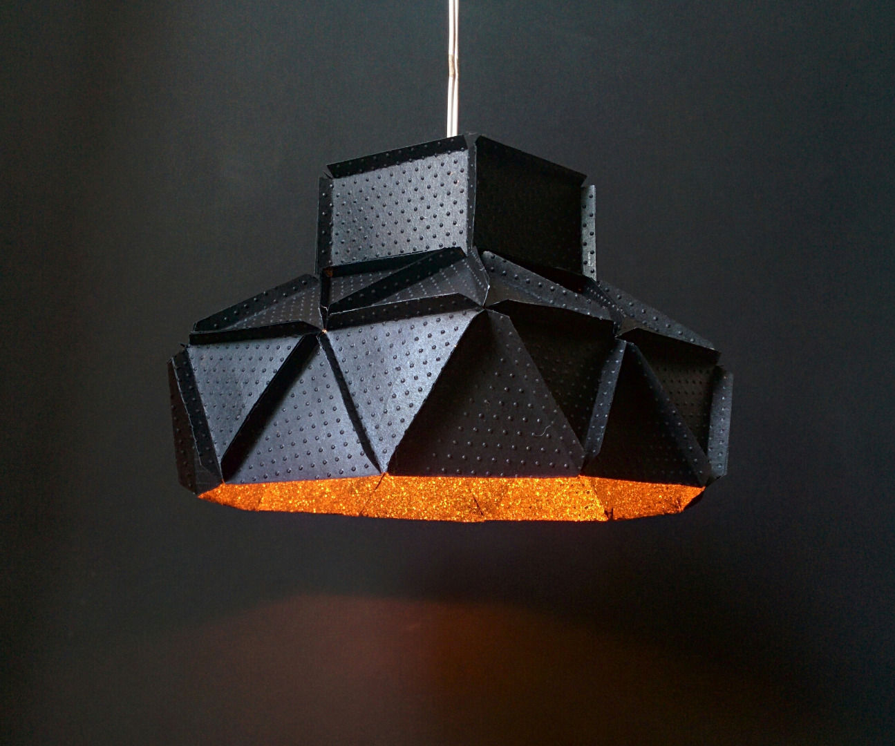 How to Create a Glittery Metal Lamp Using Paper