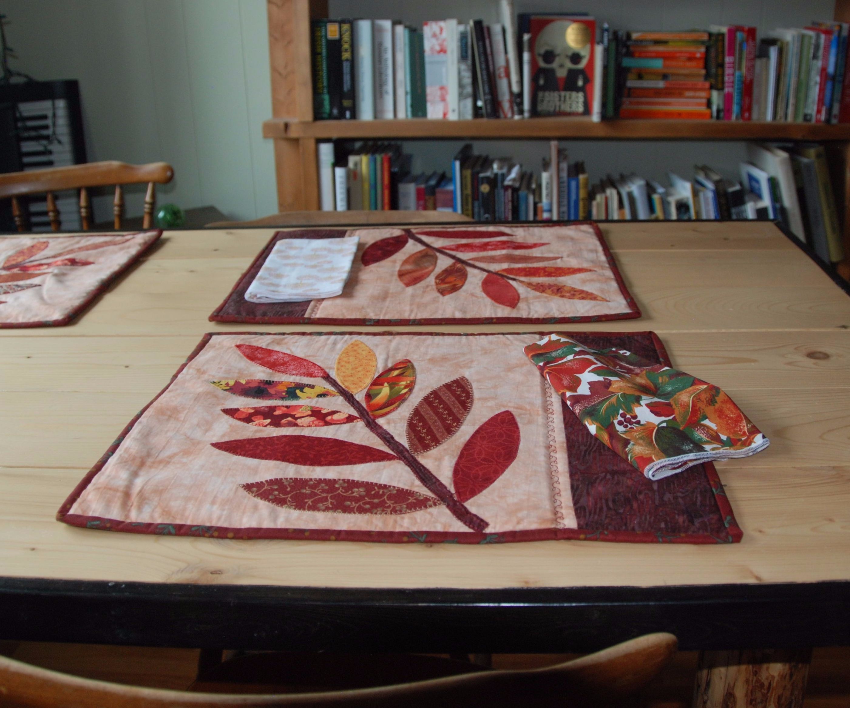 Autumn Leaves Placemat and Napkins