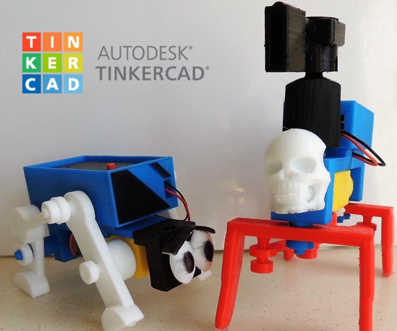 Tinkercad Robotics for School: Create TWO Walking Machines!