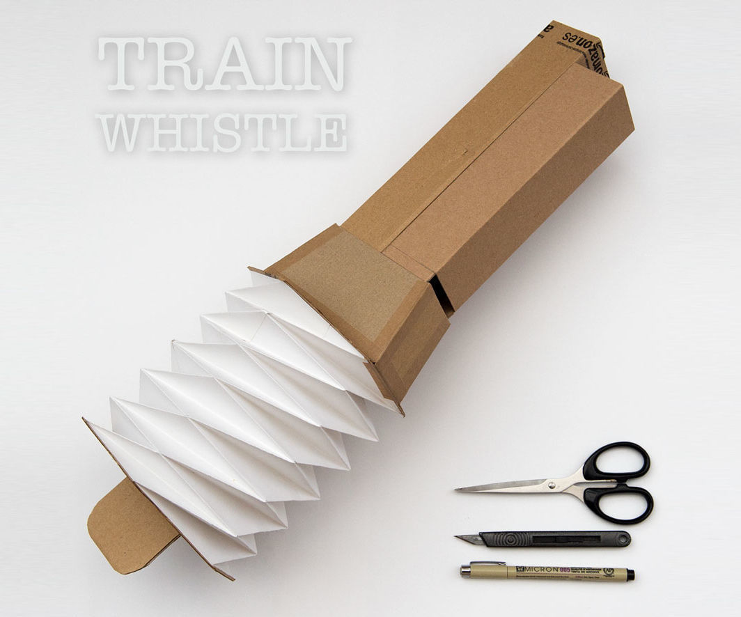 Train Whistle From Corrugated Card 