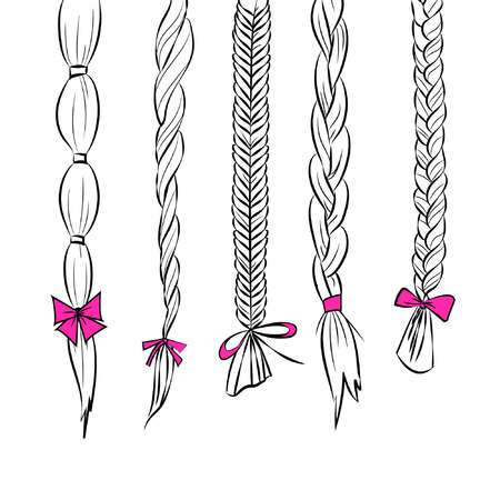 60932222-stock-vector-line-art-silhouette-hair-illustration-set-of-5-different-hair-braids-with-pink-ribbon-bows-isolated-.jpg