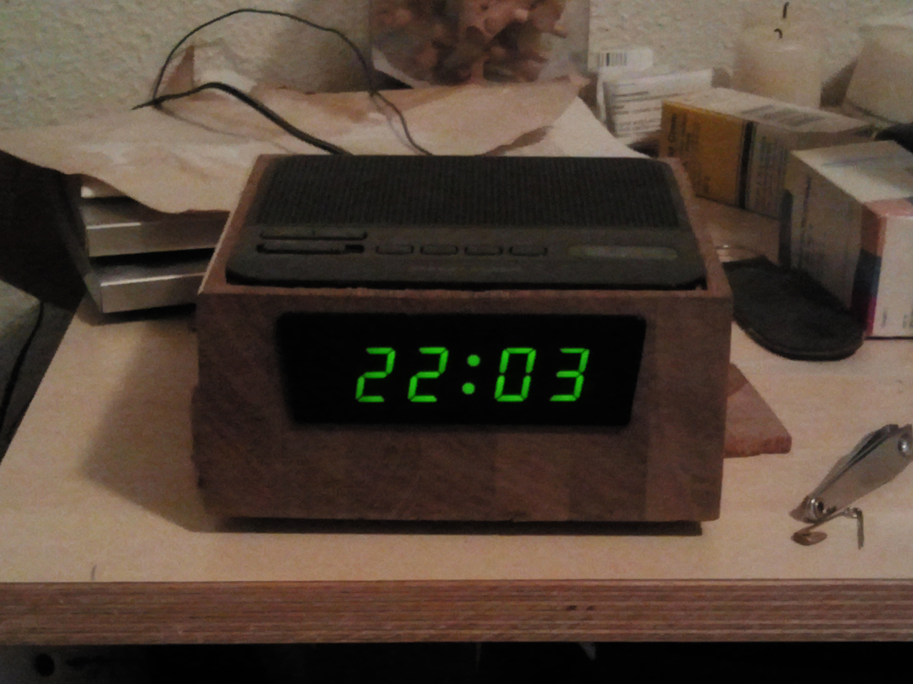 Wooden Alarm Clock