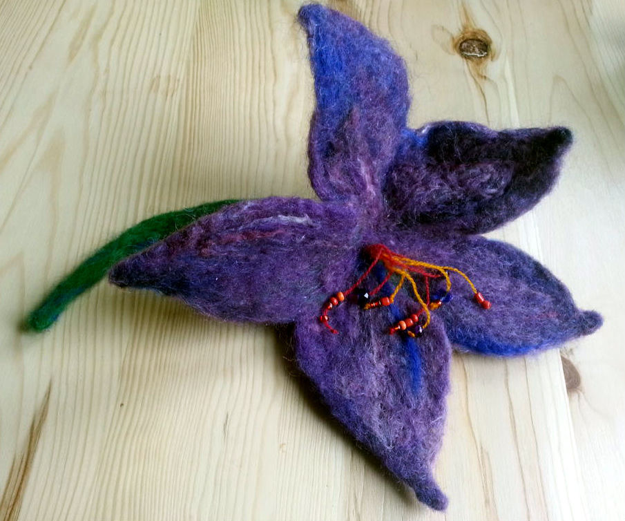 Felted Wool Flower