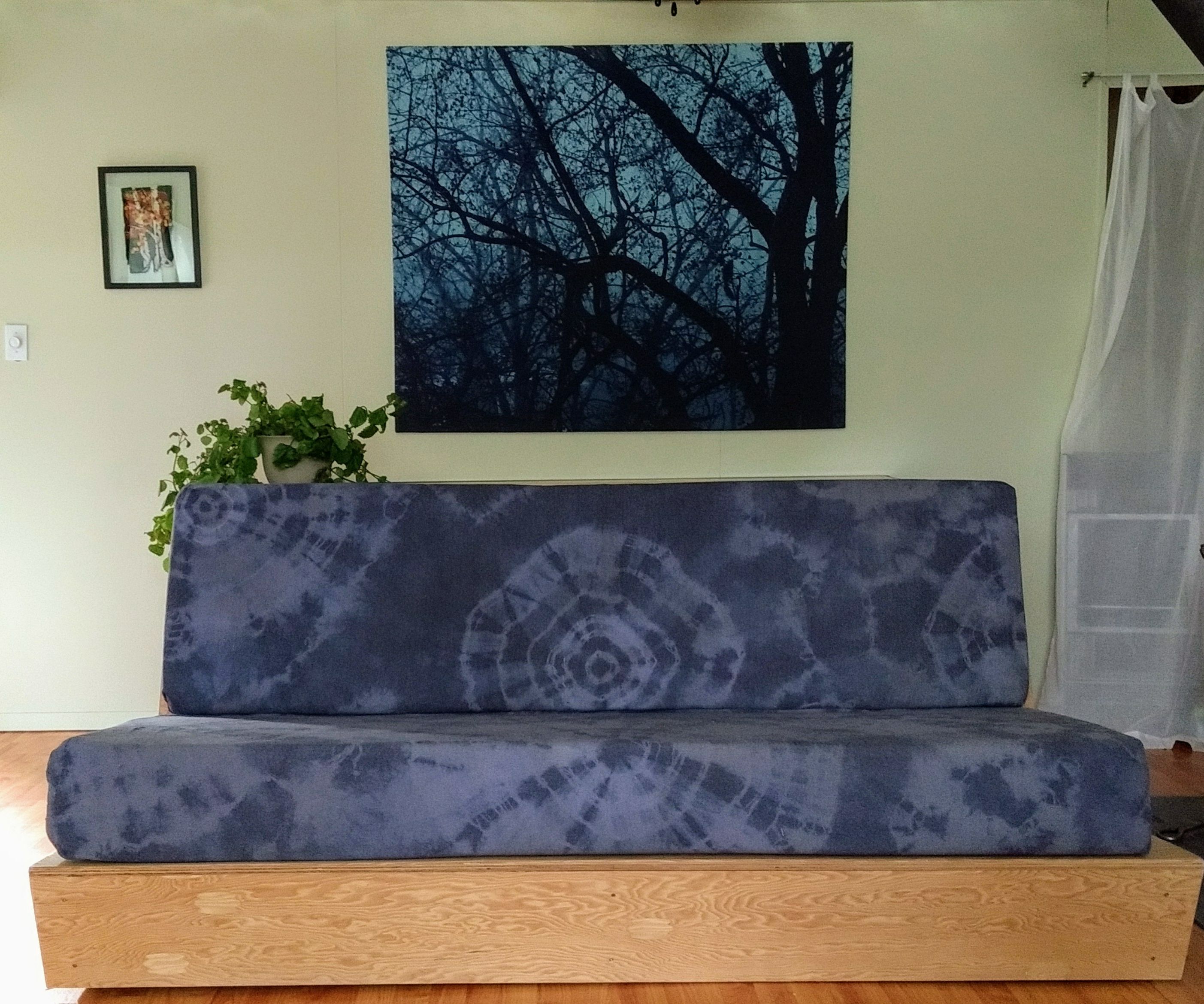 Easy DIY Couch Cushion Covers - Tie Dyed