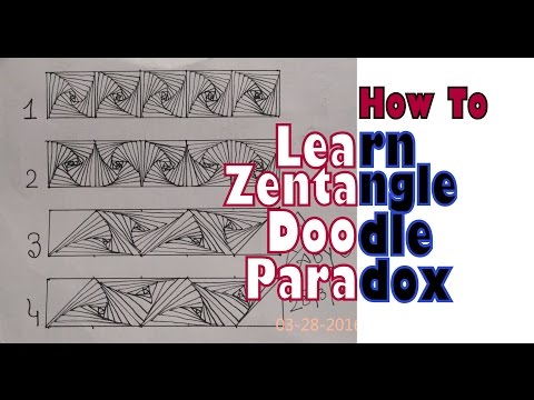 How To Draw Complex Zentangle Paradox Design For Beginners, Doodle Art Tutorial Drawing Step by Step