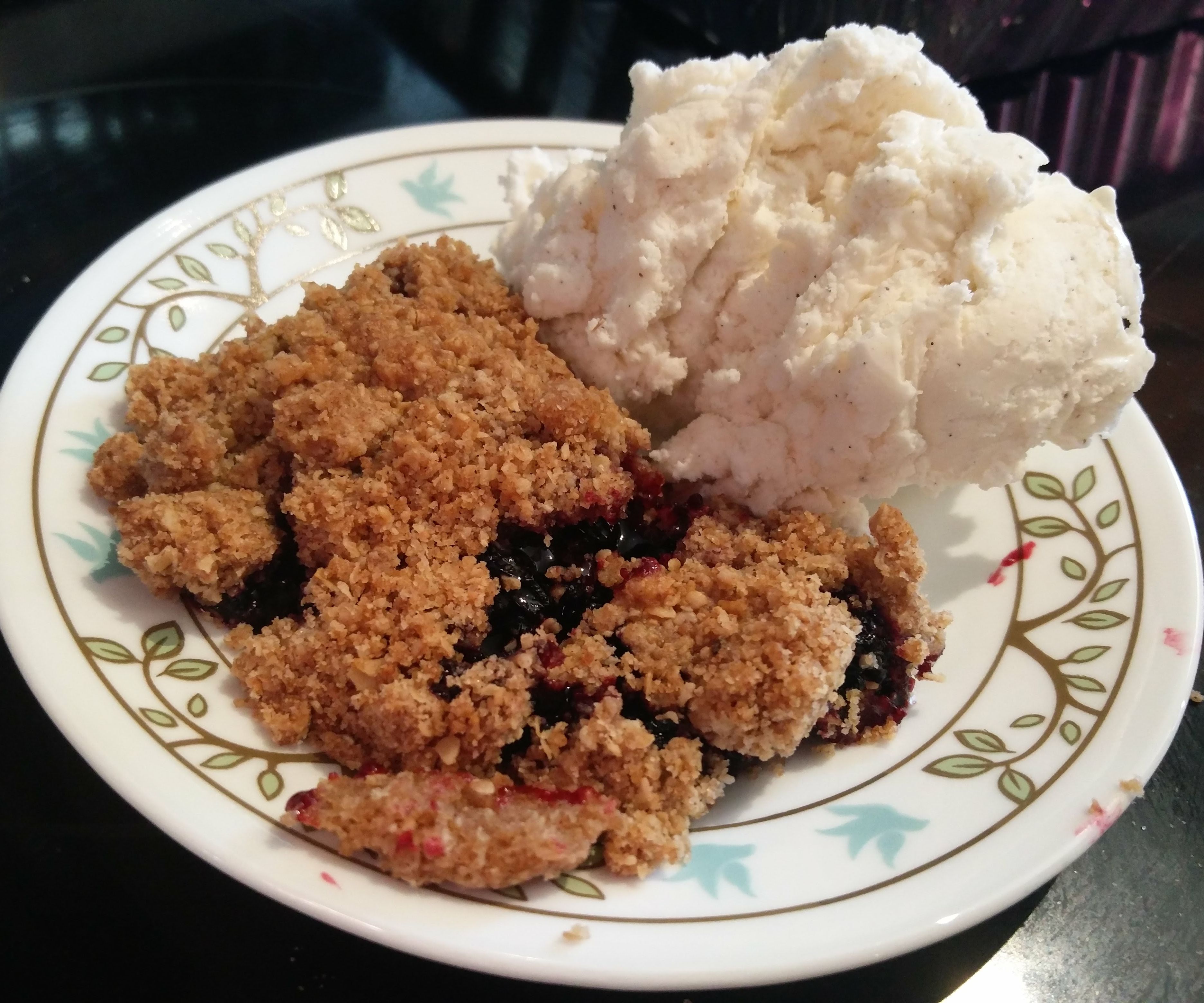 Haskap Berry Crumble